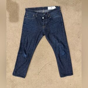 Rogue Territory Men's Dark Blue Slim Straight Jeans